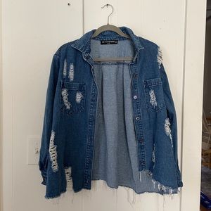 By Together Distressed Jean Jacket